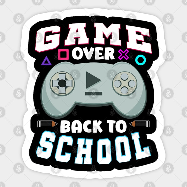 Game Over Gaming Controller Back To School Sticker by JaussZ